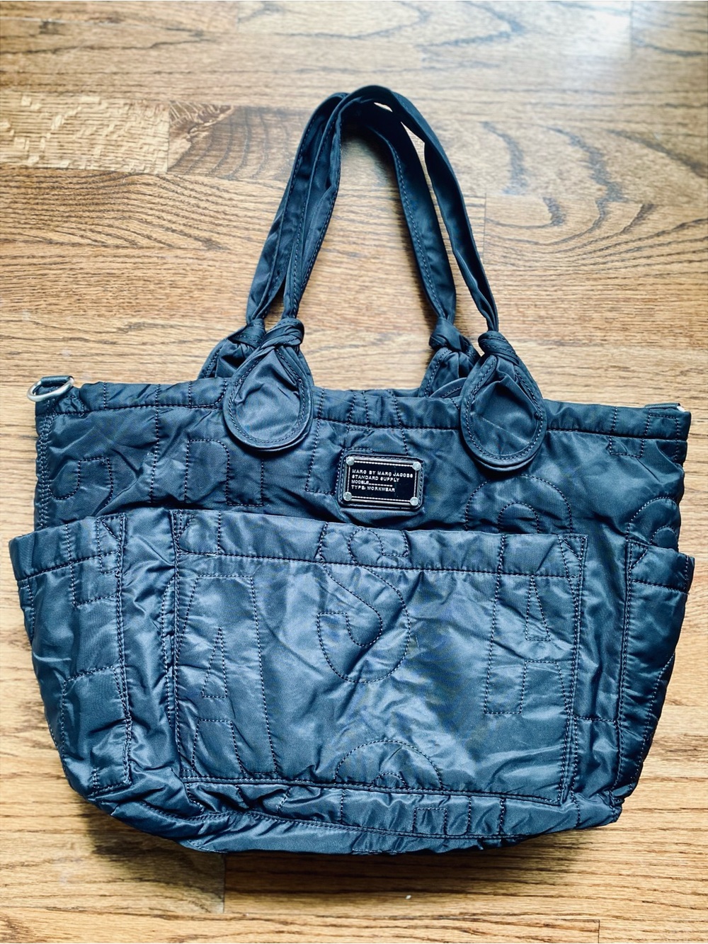 Marc by Marc Jacobs Black Nylon Quilted Tote Bag